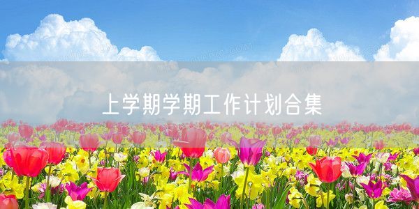 上学期学期工作计划合集